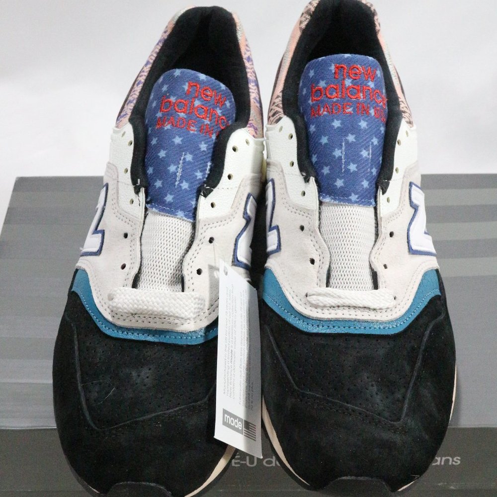 NEW BALANCE 997 Black Beige 'Patchwork' Sneakers Sz 10 Men New In Box - Picture 7 of 13